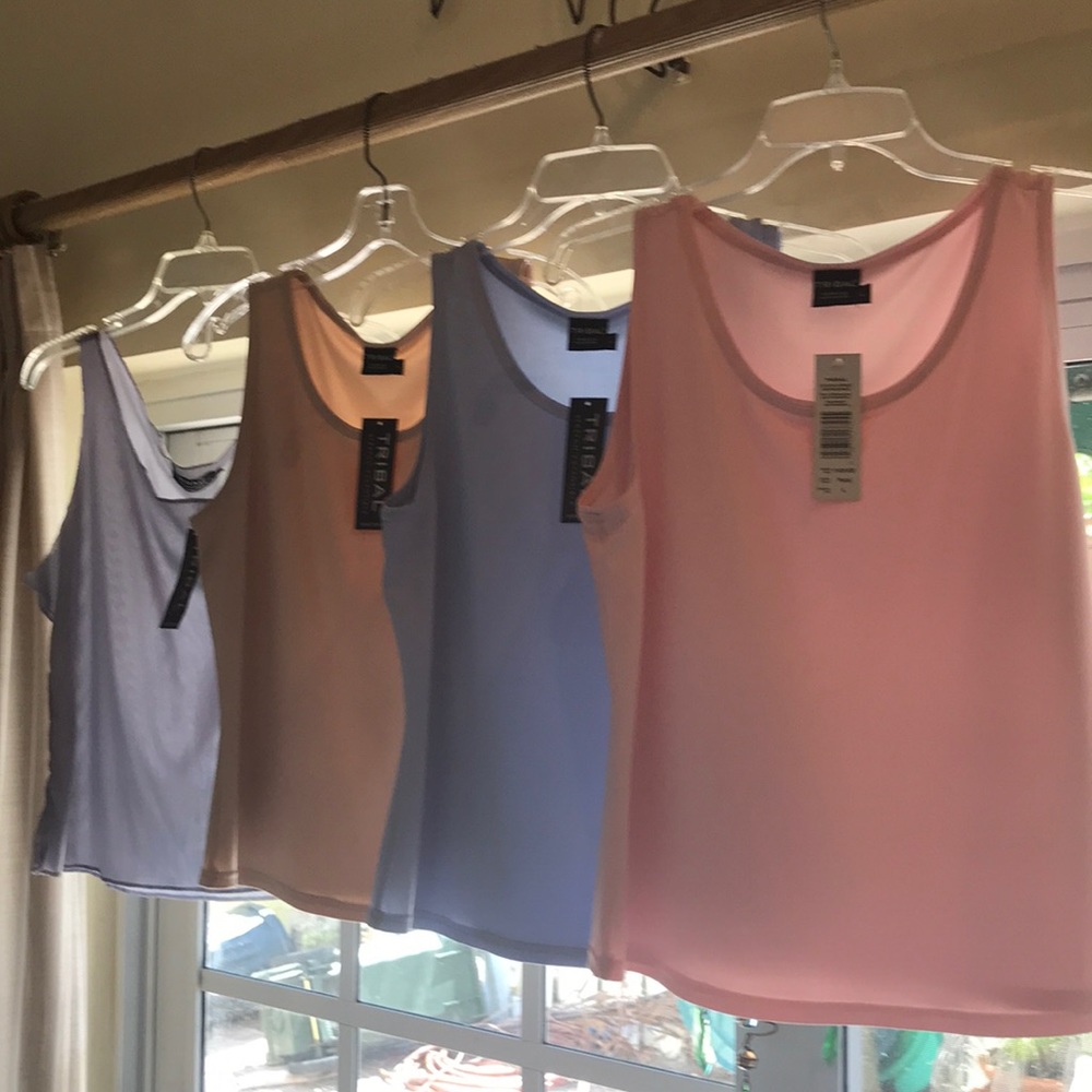 4 Tribal tank tops, shells-brand new with tags